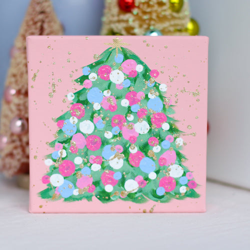 Pink Christmas Tree Block