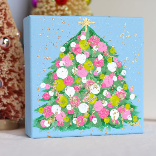 Blue Christmas Tree Block