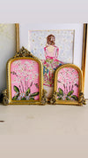 Orchid Blooms 5 x 7 Vintage Inspired Frame