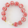 Pink Mother of Pearl Cross Bracelet