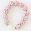 Pink Mother of Pearl Cross Bracelet