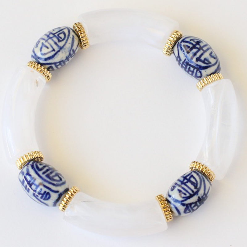 Coco Bracelet in White Marble