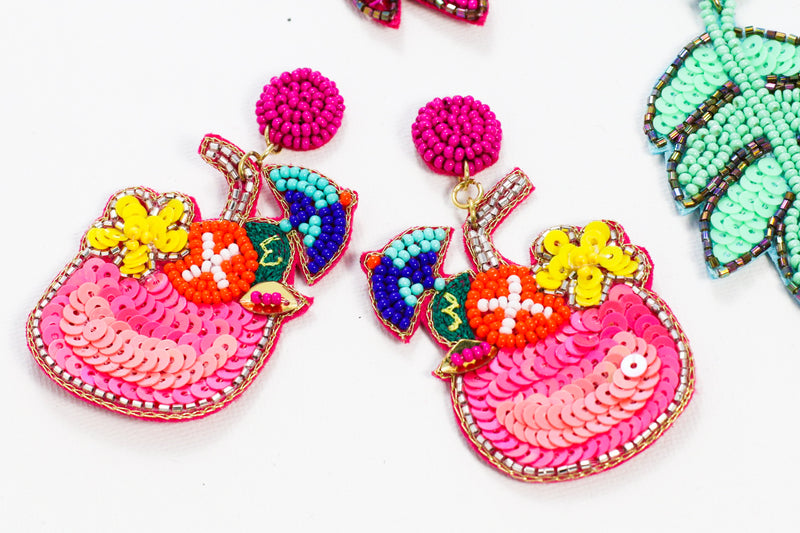Turquoise Tropical Cocktail Earrings