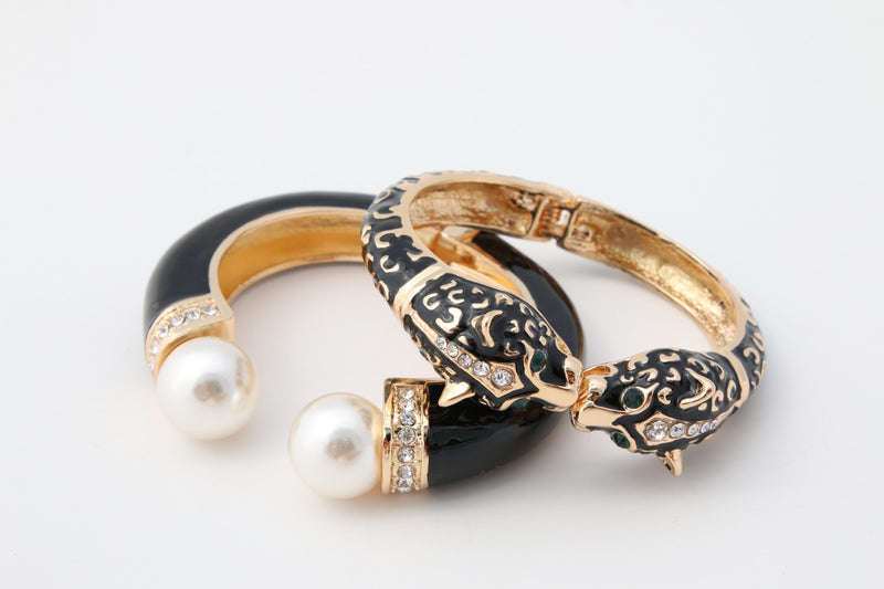 Double Leopard Head Bracelet