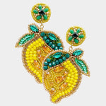 Beaded Lemon Earrings