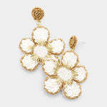 Red Flower Earrings