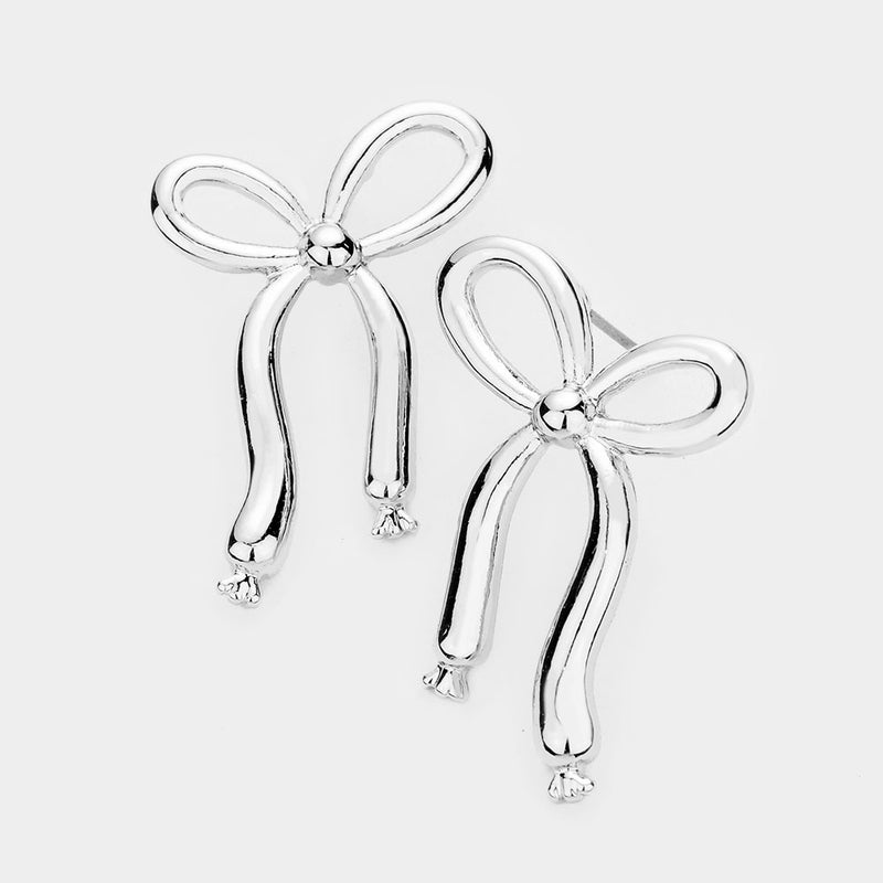 Gold Bow Earrings