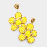 Red Flower Earrings